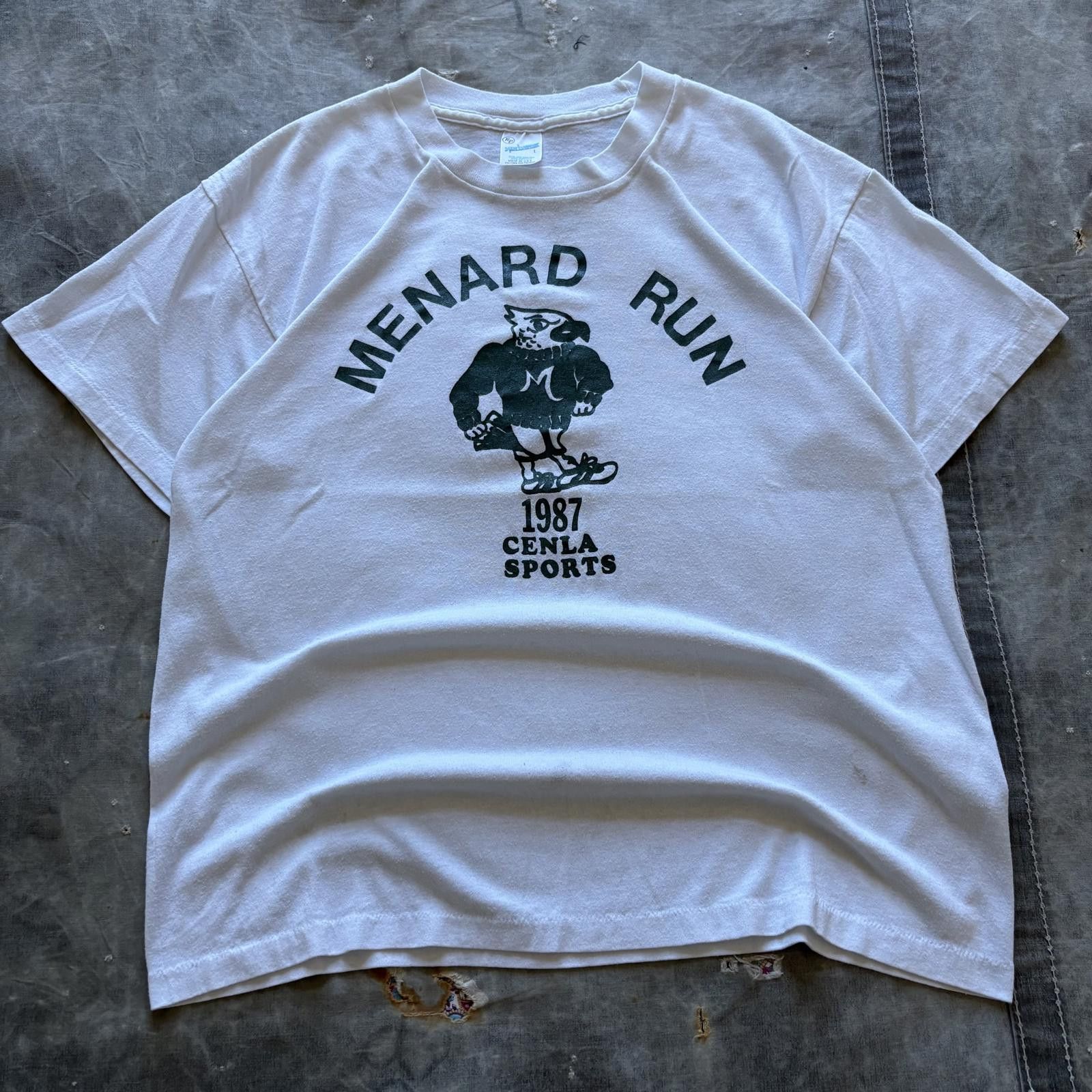 Vintage Vintage 80s Menard Run Running Bird Mascot Sportswear Shirt Size US M / EU 48-50 / 2 - 1 Thumbnail