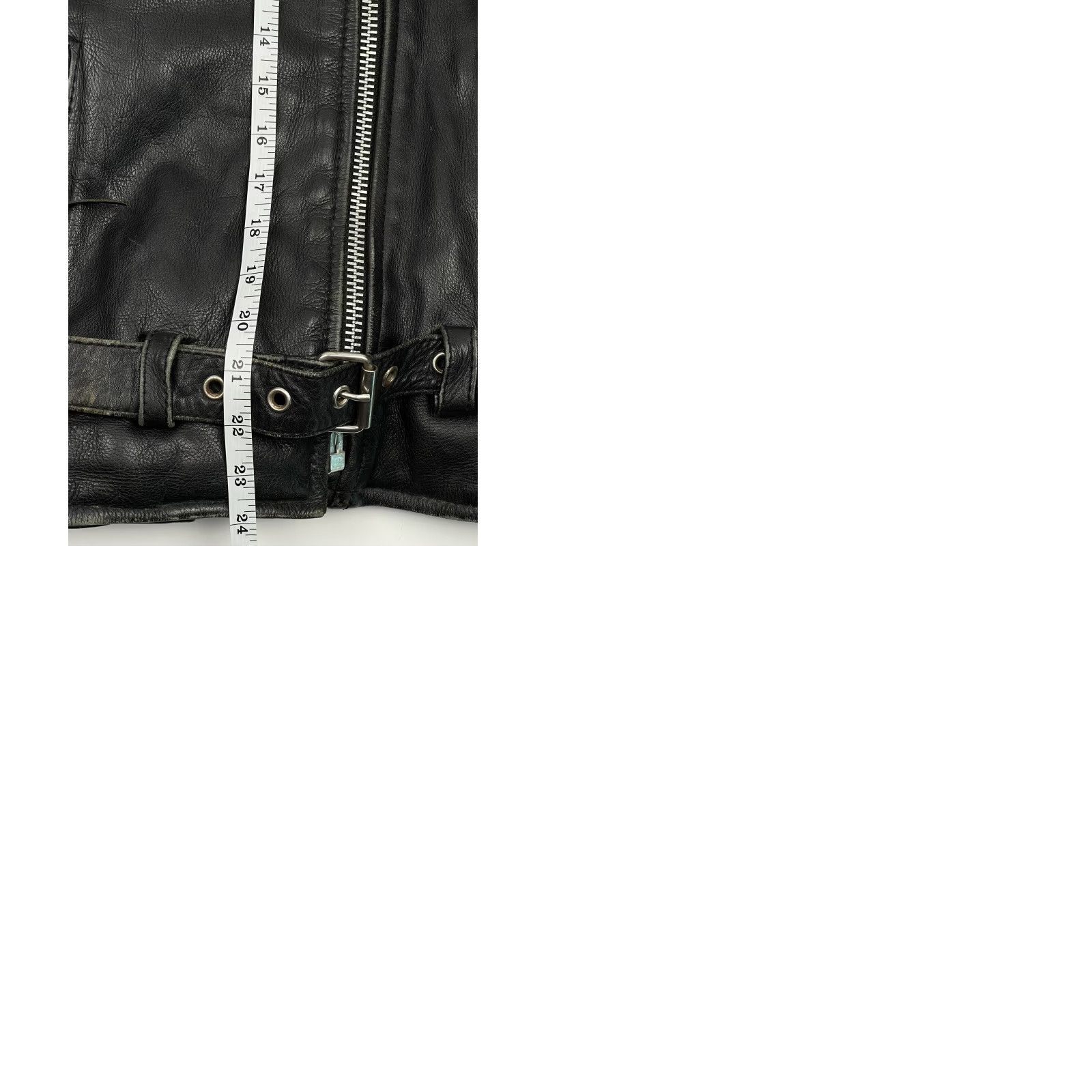 Vintage VINTAGE First Leather Jacket Motorcycle 18 Black Zip 90s Side Belted Collared Full Zip Unisex Adults Mens Womens Size US XXL / EU 58 / 5 - 9 Thumbnail