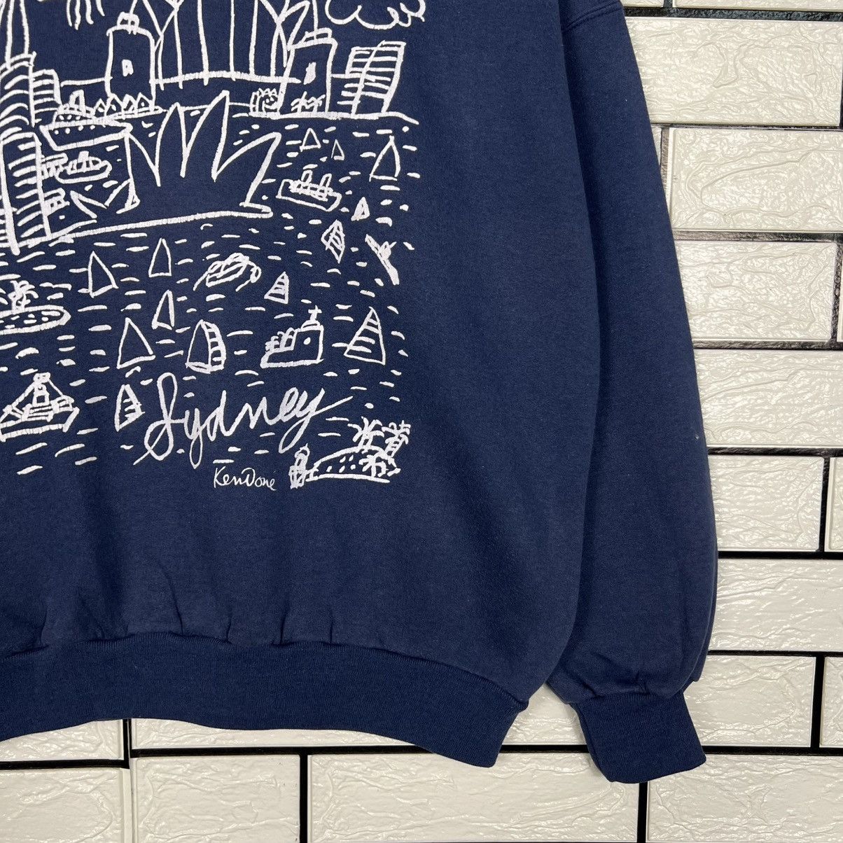 Vintage 90's KEN DONE Art Sydney Crewneck Sweatshirt #4022-C183 Size US S / EU 44-46 / 1 - 8 Thumbnail