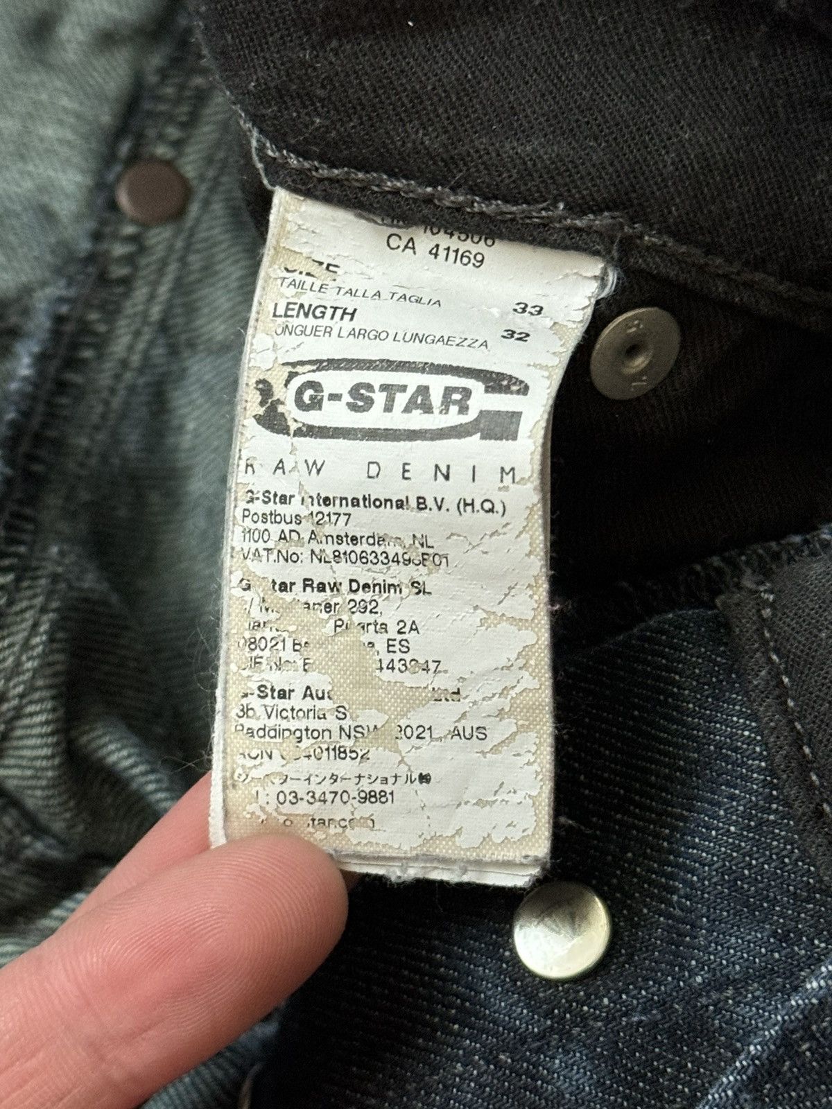 G-Star × Vintage G star raw 33/32 storm Elwood denim pant trouser Jean chino Size US 33 - 9 Thumbnail