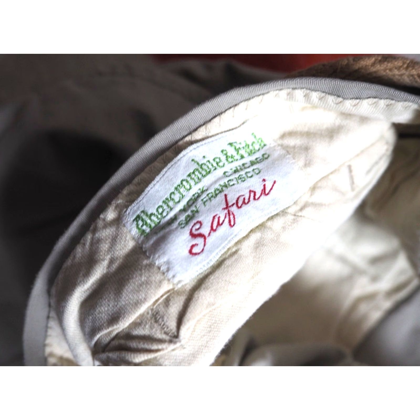 Abercrombie & Fitch VINTAGE Abercrombie & Fitch Army Safari Khaki Shorts Mens 36W 36" Waist 20" Length Beige Chino Casual Military 50s Size US 36 / EU 52 - 4 Thumbnail