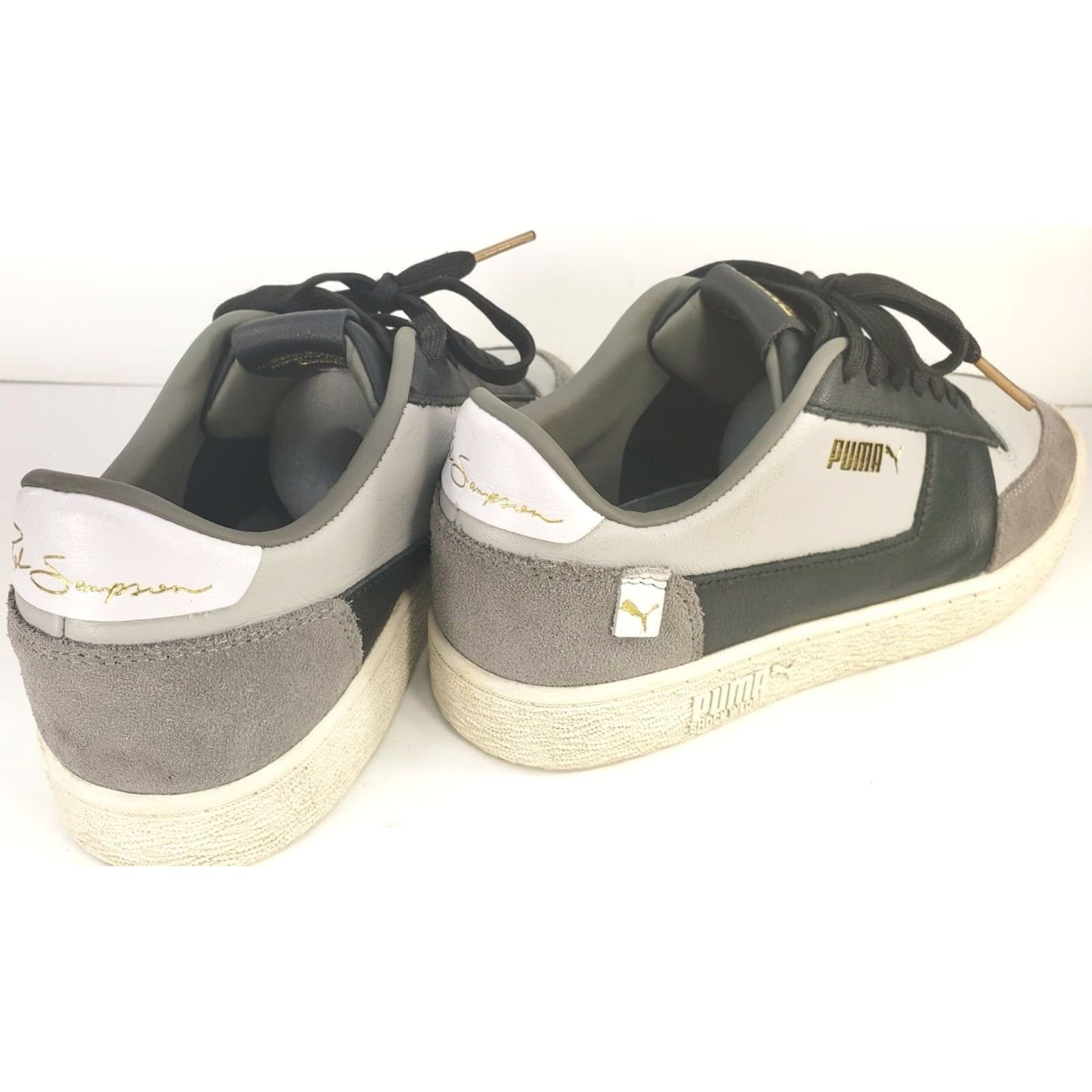Puma PUMA Ralph Sampson Sneakers Men's 8M Lace Up White Black Leather Mr Basketball Shoes} Size US 7 / EU 40 - 4 Thumbnail