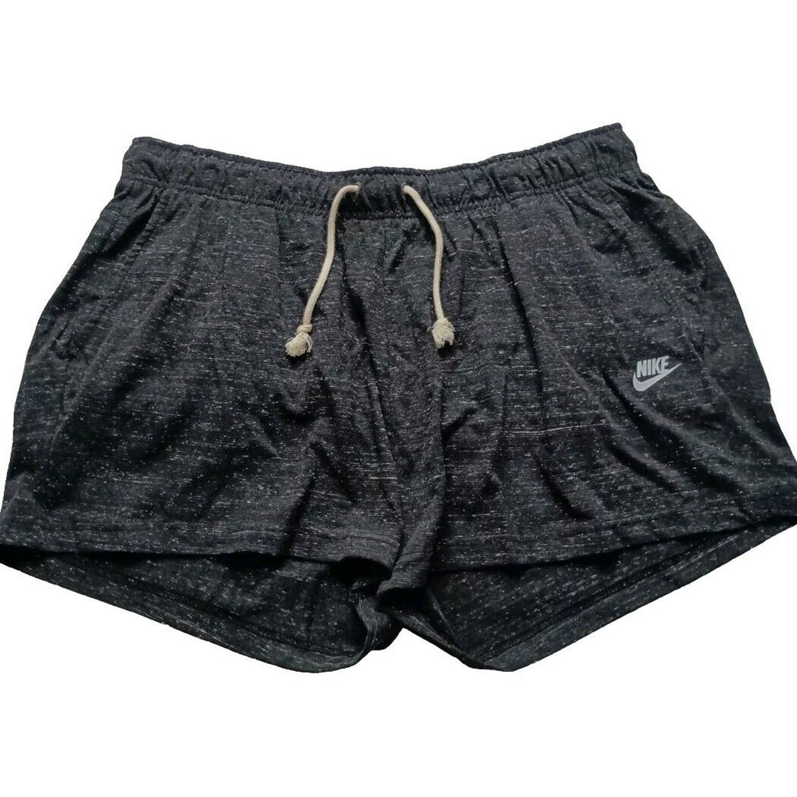 Nike Women's Nike Standard Fit Mid Rise Plus 1X Shorts Black Size 38" / US 16 / IT 52 - 1 Thumbnail