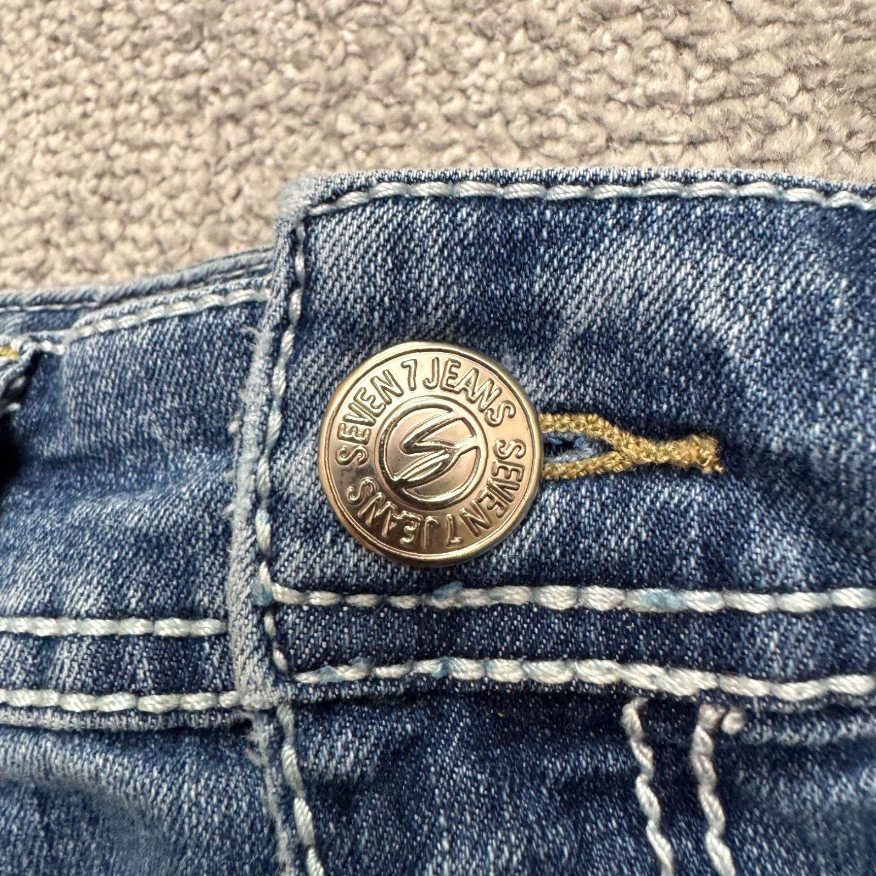 Vintage VINTAGE Seven7 Women's Jeans Cropped Denim Ankle Medium Wash 8 Blue Casual Streetwear Size 30" / US 8 / IT 44 - 4 Thumbnail