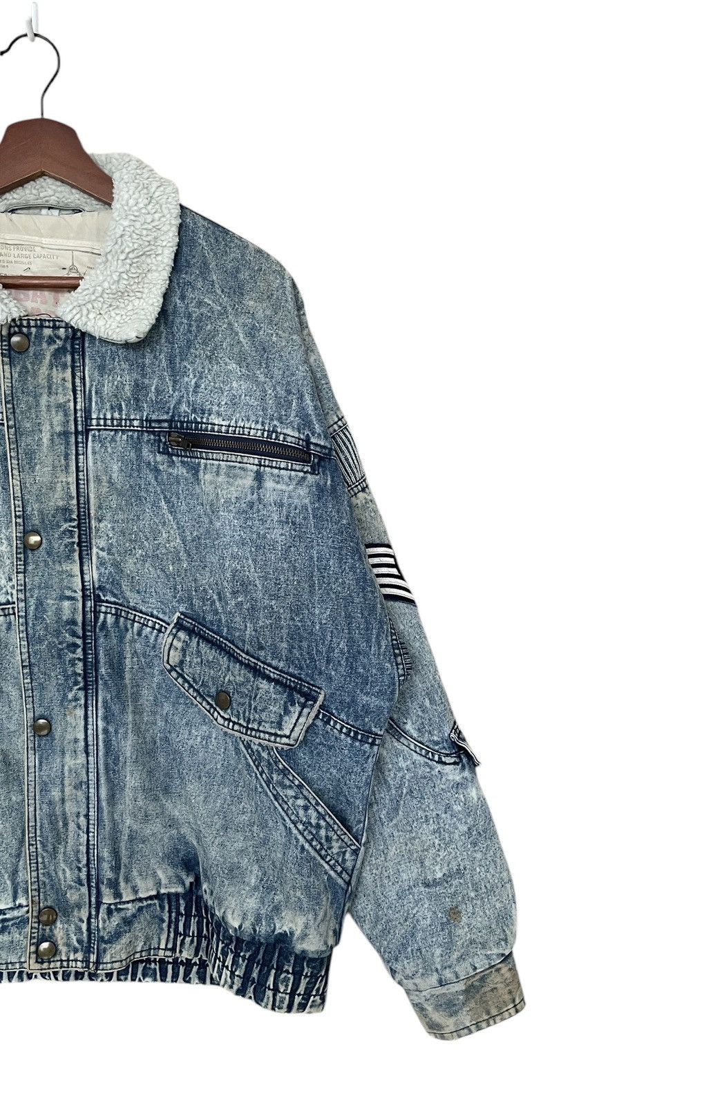If Six Was Nine × Japanese Brand Vintage Japanese Brand Combat Weapon Fur Denim Jacket 1990s Size US M / EU 48-50 / 2 - 4 Thumbnail