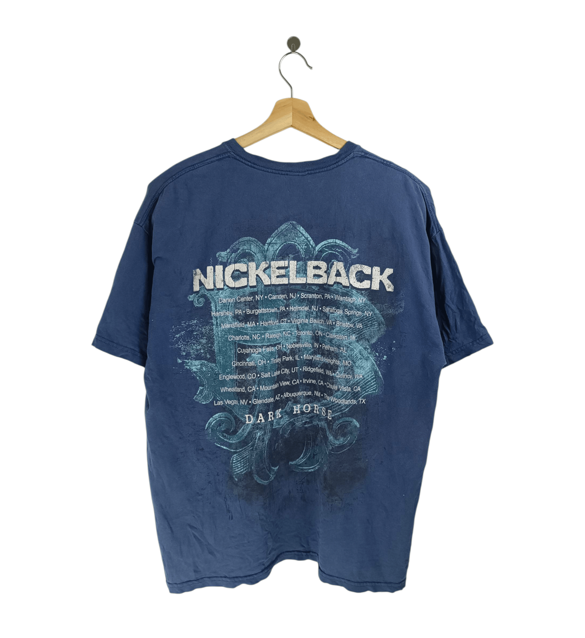 Vintage VINTAGE '08 NICKELBACK DARK HORSE TOUR staind bizkit korn Size US XL / EU 56 / 4 - 2 Thumbnail