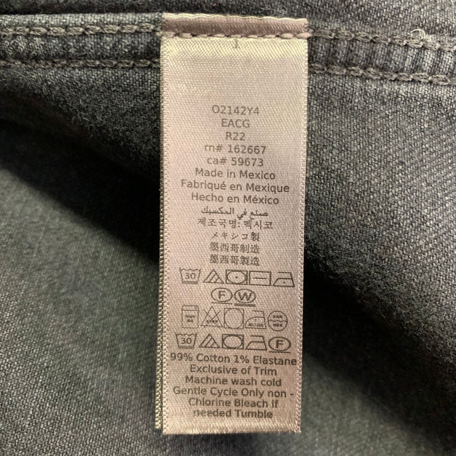 John Varvatos XL Blue Grey Cotton Blend Denim Twill Patch Pockets Jacket Size US XL / EU 56 / 4 - 7 Thumbnail