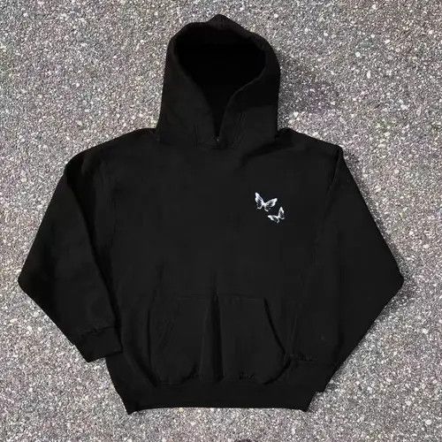 VIBE Hip Hop Diablo Style Butterfly Print XL Hooded Sweatshirt Size US XL / EU 56 / 4 - 8 Thumbnail