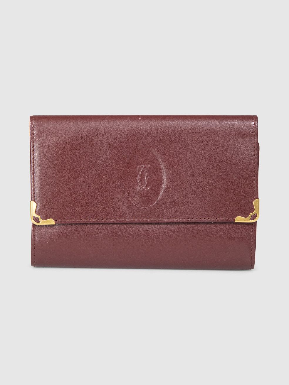 Cartier Bordeaux Leather Must de Cartier Tri Fold Wallet Size ONE SIZE - 1 Thumbnail