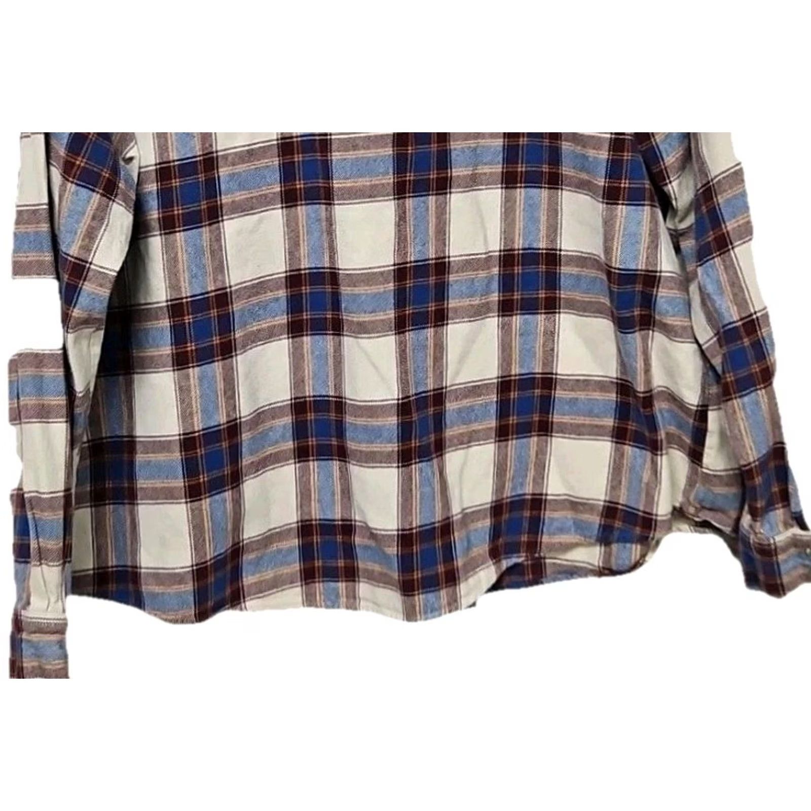 Wrangler Wrangler Shirt Western Plaid 3XL Blue Red 100% Cotton Long Sleeve Button-Down Snap Up Mens Big & Tall Size US XXL / EU 58 / 5 - 7 Thumbnail