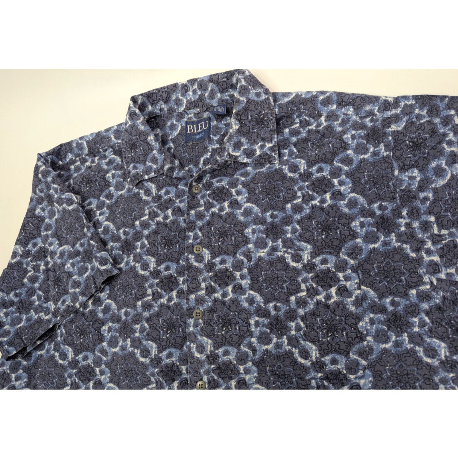 Arrow Bleu by Arrow Hawaiian Loop Collar Shirt Large Button Up Short Sleeve Floral Shirt Size US L / EU 52-54 / 3 - 2 Thumbnail