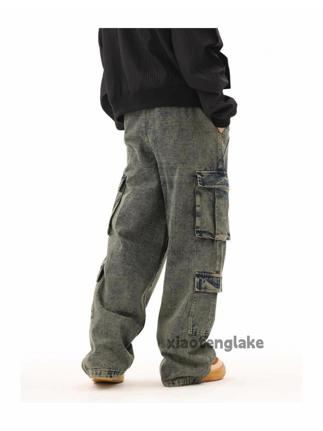 Jean × Vintage washed faded skate hiphop loose baggy cargo jeans Size US 32 / EU 48 - 7 Thumbnail