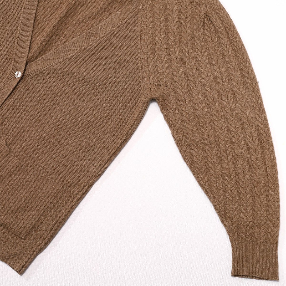 Brunello Cucinelli Rivamonti by Brunello Cucinelli Cable Knit Cardigan Sweater Size XL / US 12-14 / IT 48-50 - 7 Thumbnail