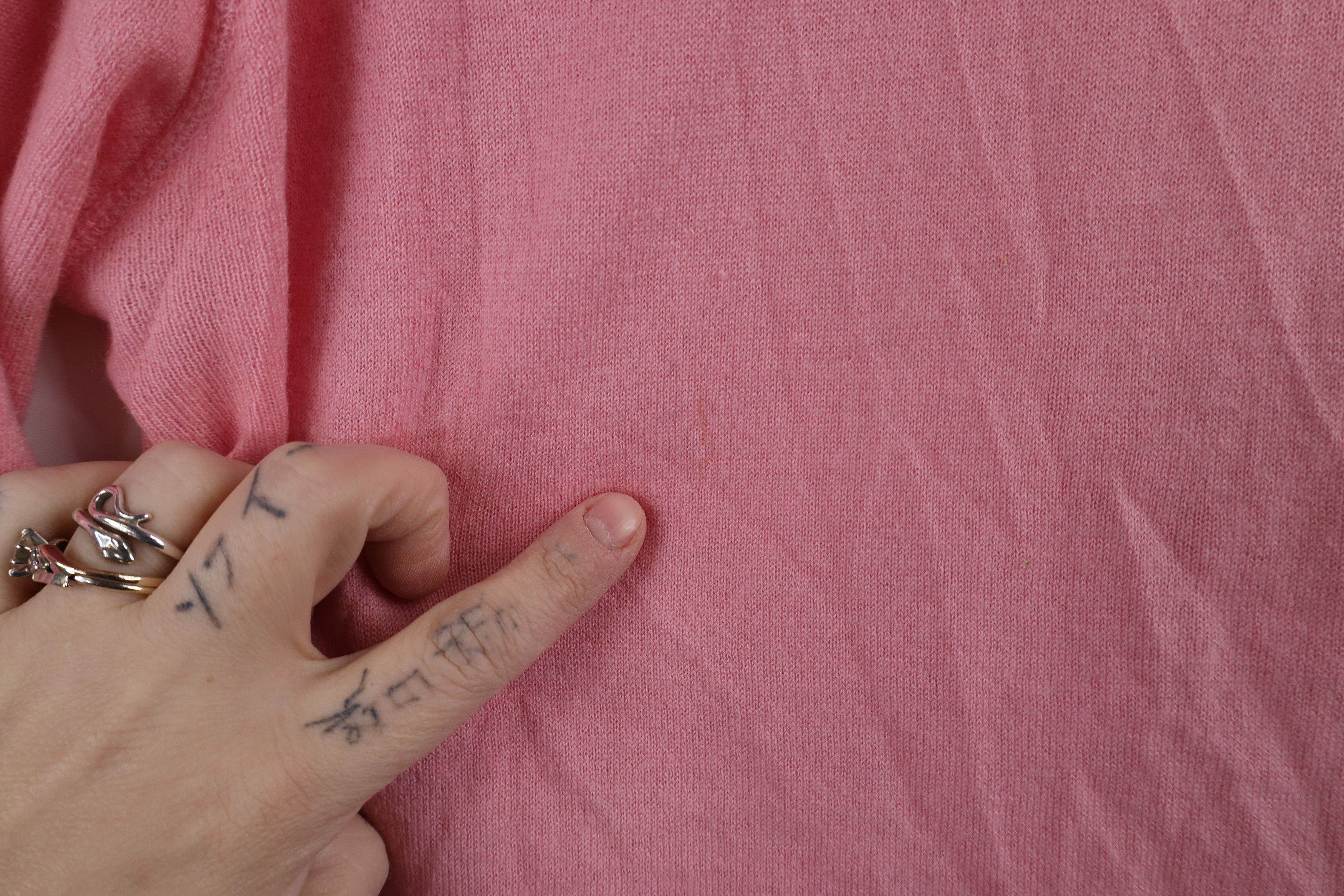 Vintage Vintage 90s Streetwear Blank Soft Cashmere Knit Sweater Pink Size L / US 10 / IT 46 - 5 Thumbnail