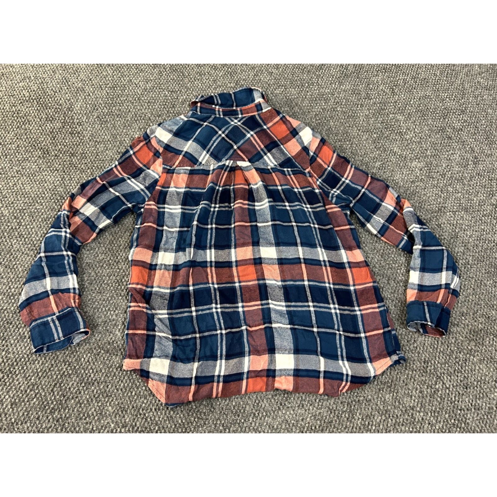 Lucky Brand Lucky Brand Button-Up Shirt Womens Medium Blue Plaid Flannel Long Sleeve Dress Shirt Casual Button Front Womens M Blue Plaid Flannel Shirt Size M / US 6-8 / IT 42-44 - 6 Thumbnail