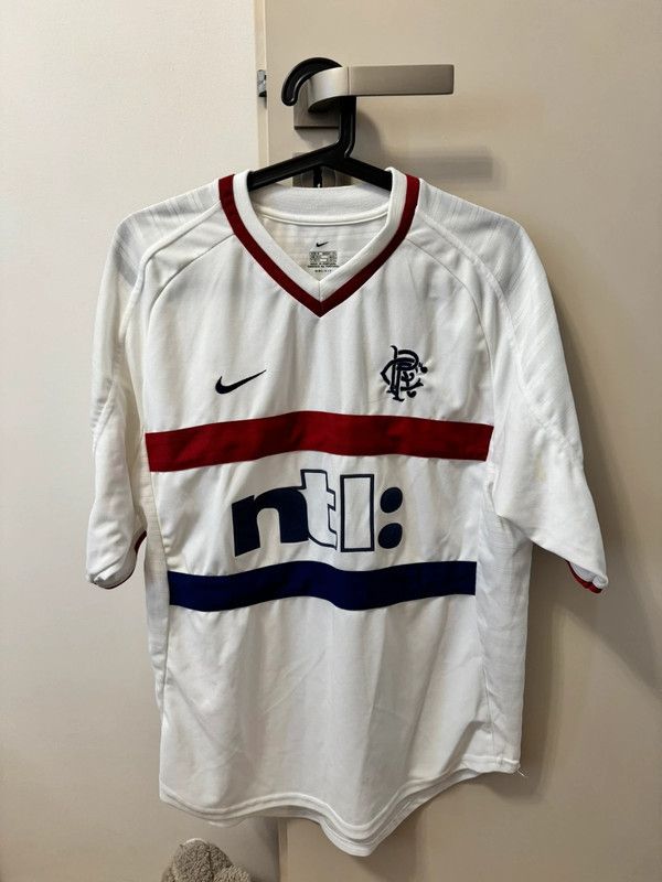Nike × Vintage Vintage Nike Glasgow Rangers 2000-01 Away Jersey M Mols #9 Size US M / EU 48-50 / 2 - 2 Thumbnail