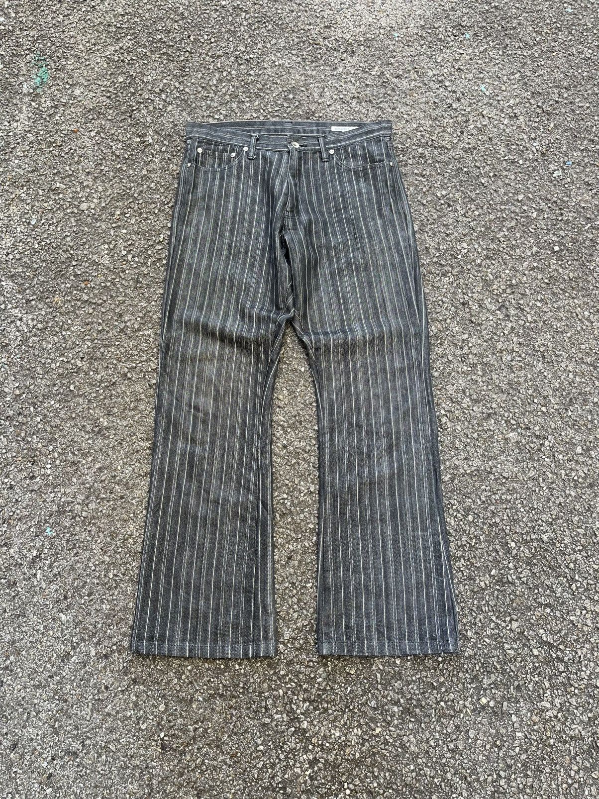 Hysteric Glamour Semantic Design Japan Flare Stripes Bootcut Pants Size US 31 - 1 Thumbnail