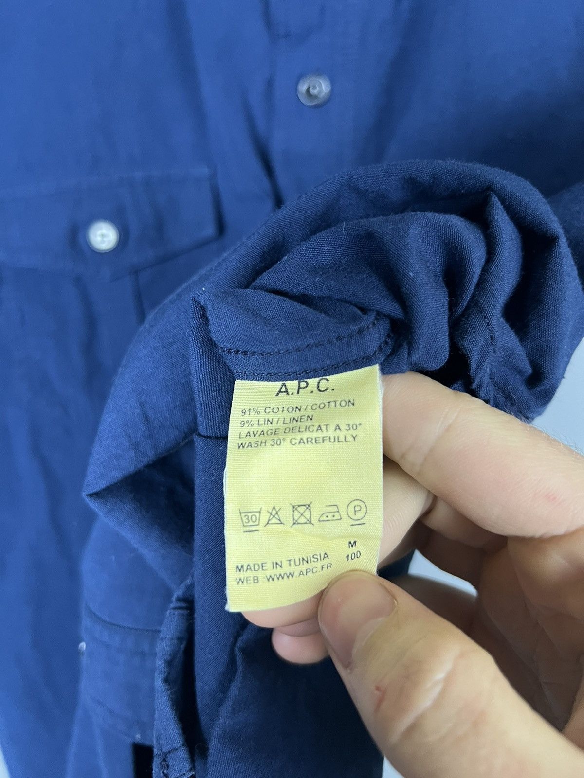A.P.C. A.P.C. Paris vintage button up cotton linen shirt Size M / US 6-8 / IT 42-44 - 6 Thumbnail