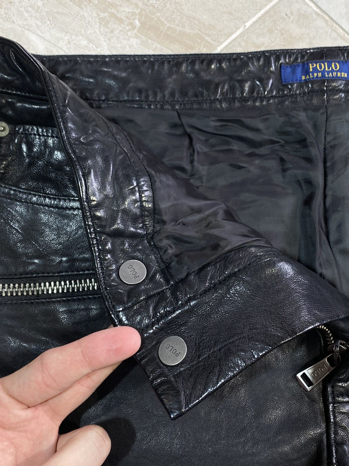 Polo Ralph Lauren Polo Ralph Lauren Women’s Leather Biker Pants Avant Garde Size 34" / US 12 / IT 48 - 16 Thumbnail