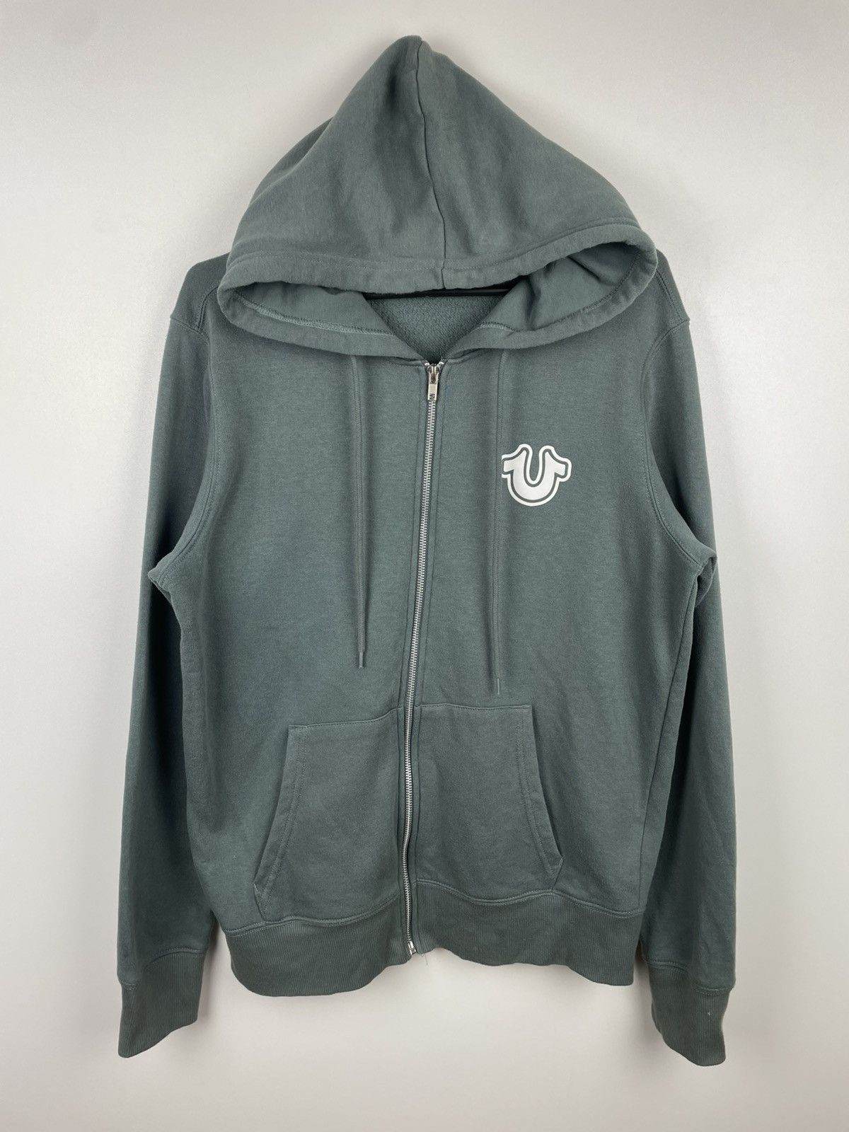 Designer × True Religion True Religion Streetwear Zip Hoodie Big Logo Green Size M Size US M / EU 48-50 / 2 - 1 Thumbnail