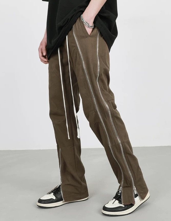 Japanese Brand × Vintage Avant garde grunge y2k drawstring zip punk pants Size US 32 / EU 48 - 1 Thumbnail
