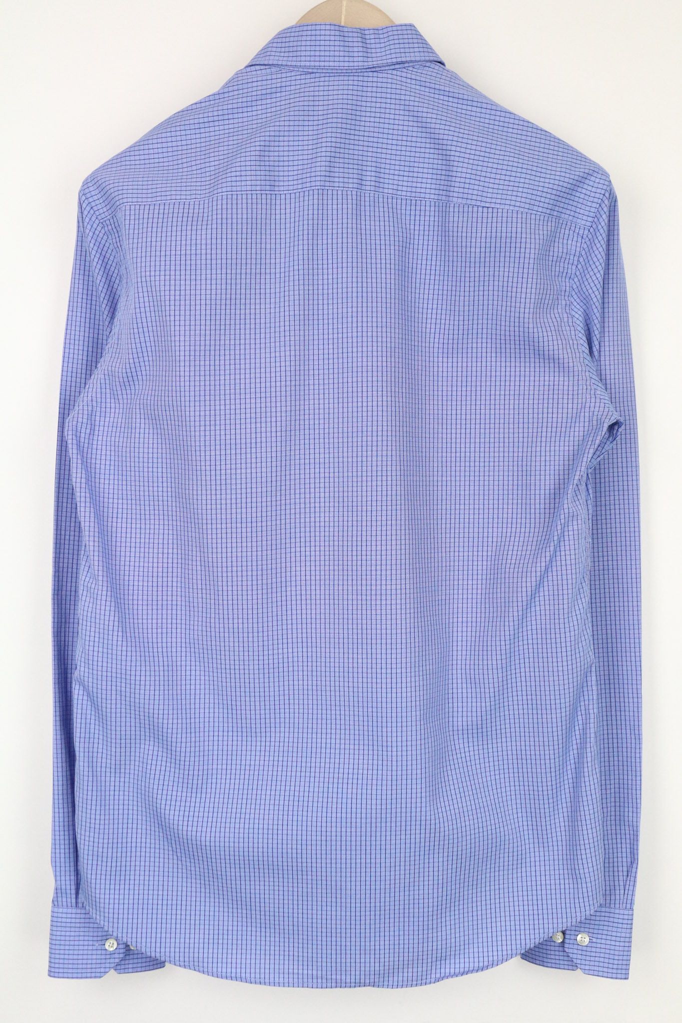 Scotch & Soda S Blue Checked Cotton Button Up Shirt 74624 Size US S / EU 44-46 / 1 - 2 Thumbnail