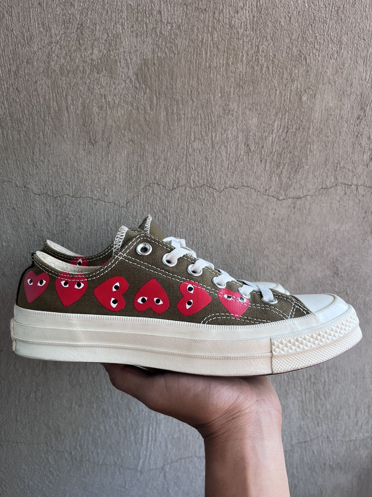 Comme des Garcons × Converse CONVERSE CHUCK TAYLOR 70 X COMME DES GARÇONS OLIVE GREEN Size US 5.5 / IT 35.5 - 2 Thumbnail