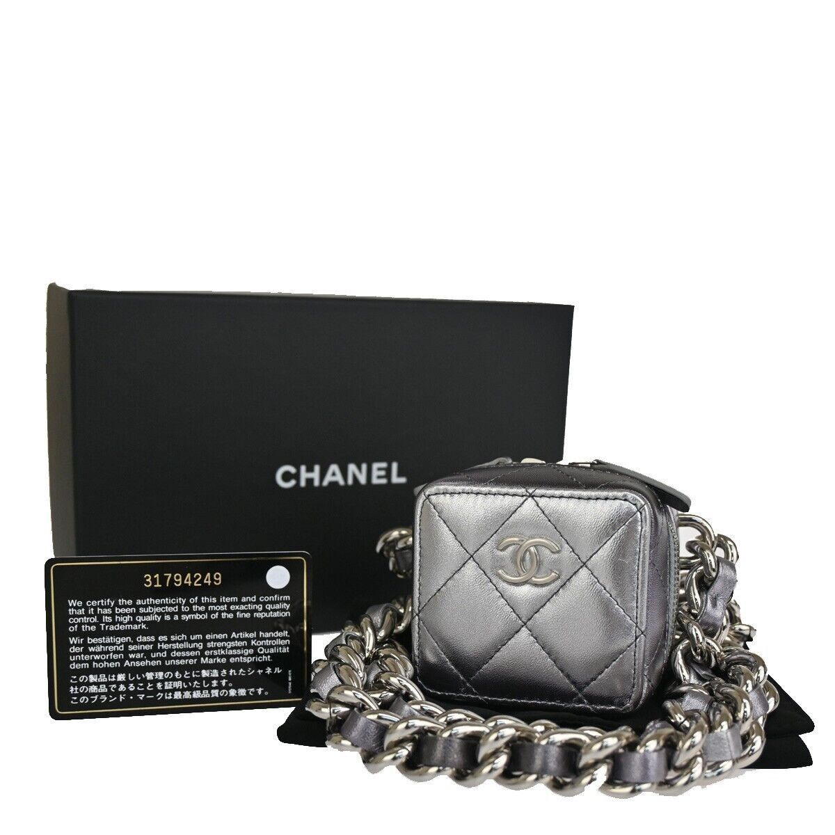 image of Chanel Matelassé Shoulder in Silver, Women's