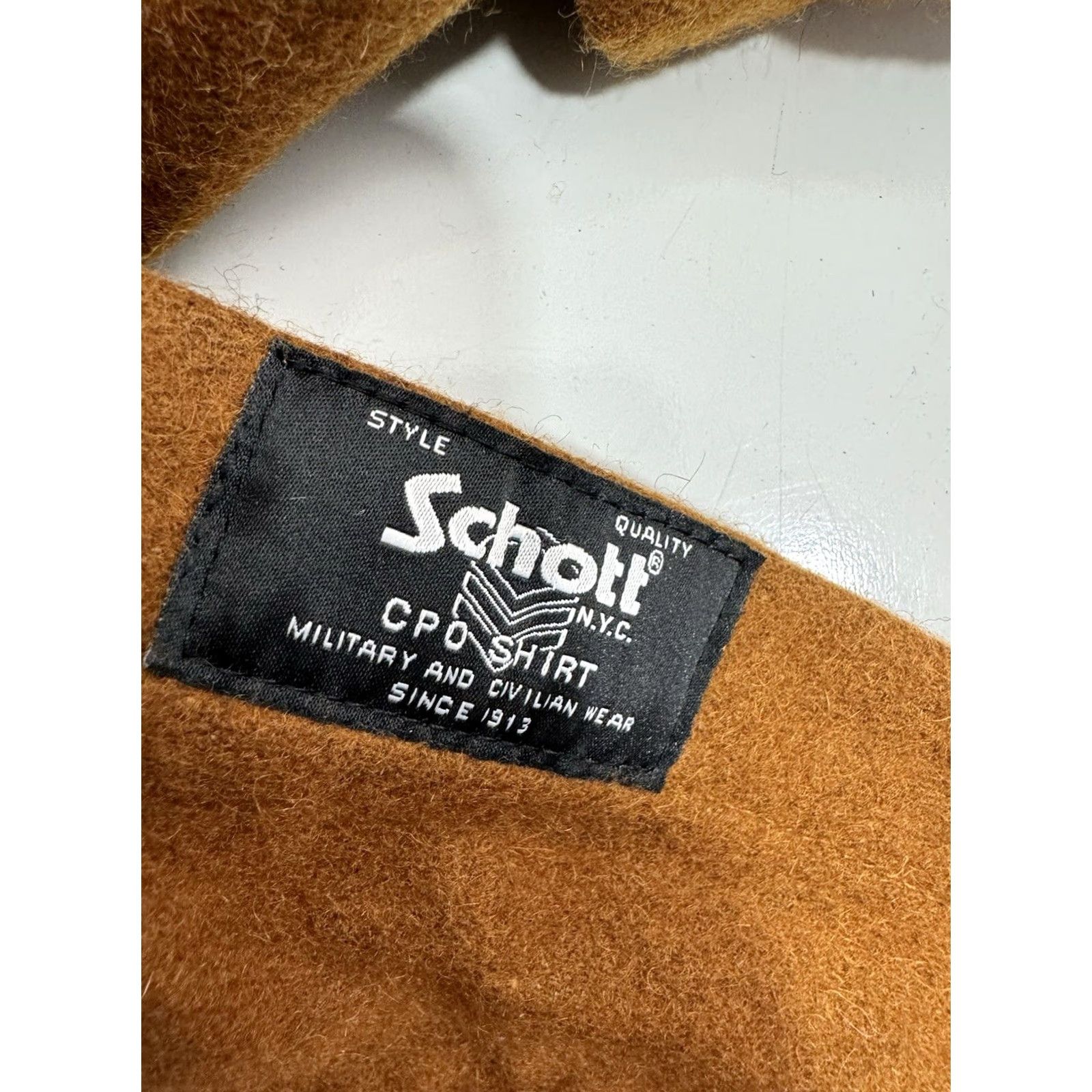 Schott SCHOTT U.S. ARMED FORCES Intermediate CIV / MIL 1913 WOOL L Jacket Shirt Jacket Men L Rust Brown EXCELLENT Size US L / EU 52-54 / 3 - 5 Thumbnail