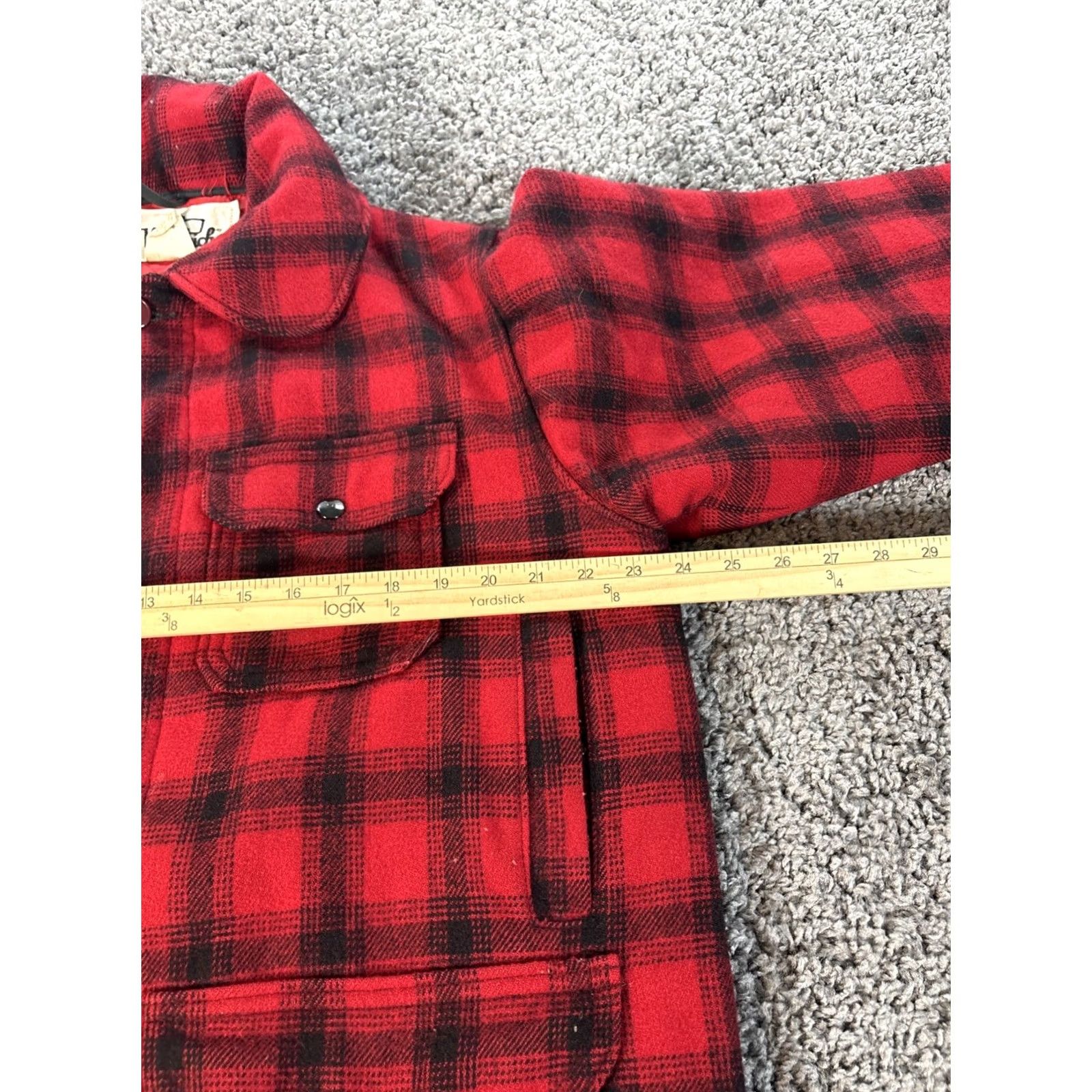 Vintage VINTAGE Woolrich 523 Chore Coat Mens 40 Buffalo Plaid Mackinaw Wool Jacket Coat Regular Red Plaid USA 60s Mens Size US XXS / EU 40 - 3 Thumbnail