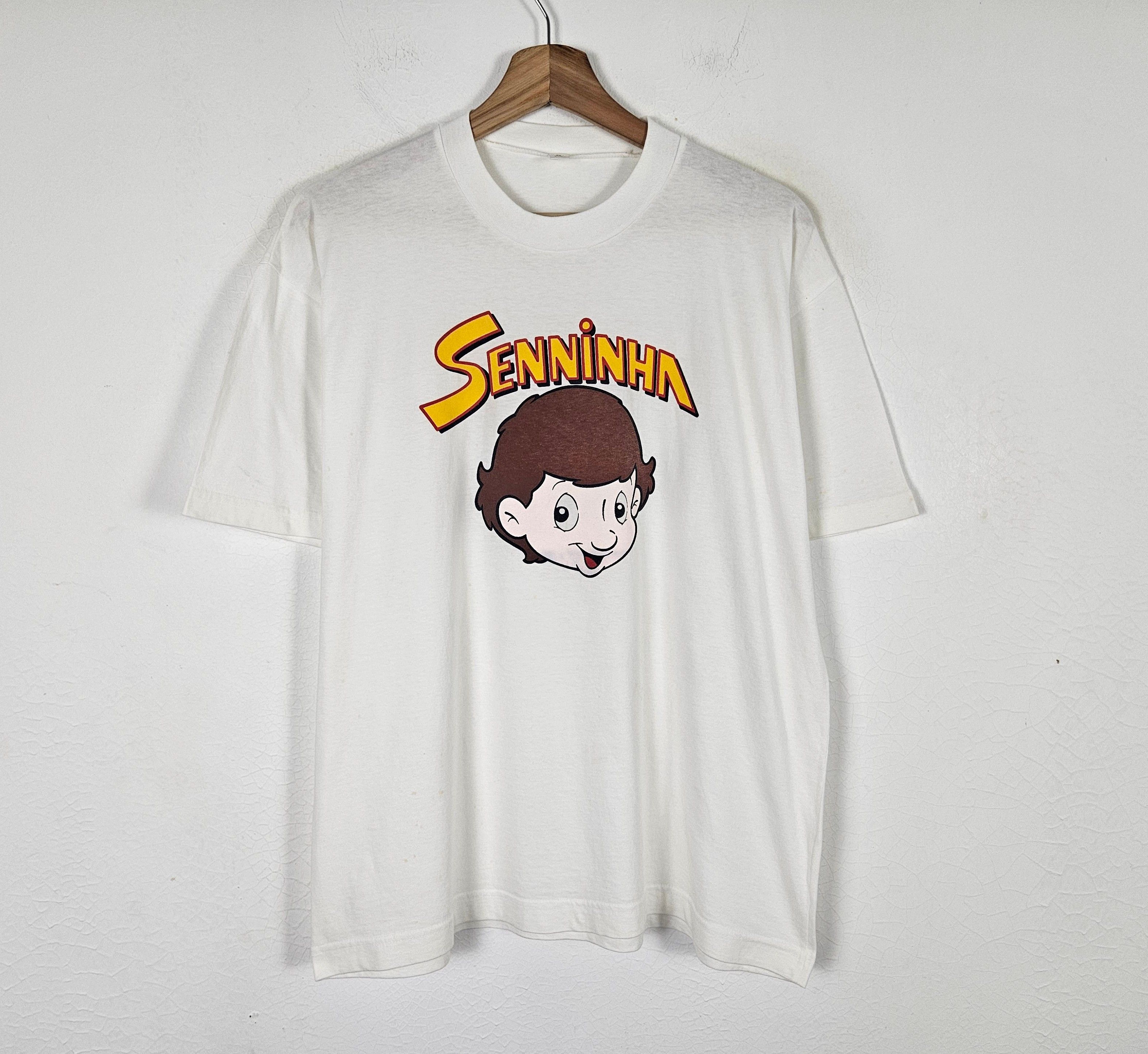 Vintage Vintage Ayrton Senna Formula One 90s Senninha Comic shirt Size US L / EU 52-54 / 3 - 2 Thumbnail