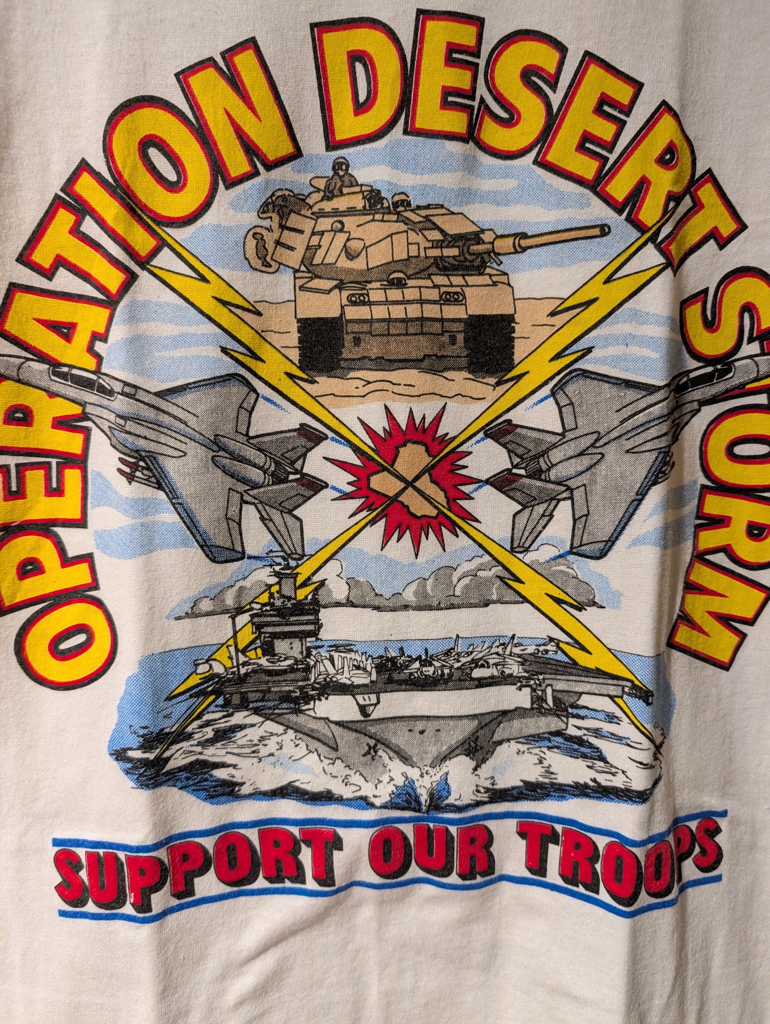 American Rag Vintage 90s Operation Desert Storm T-Shirt Russell Athletic Size US M / EU 48-50 / 2 - 2 Thumbnail