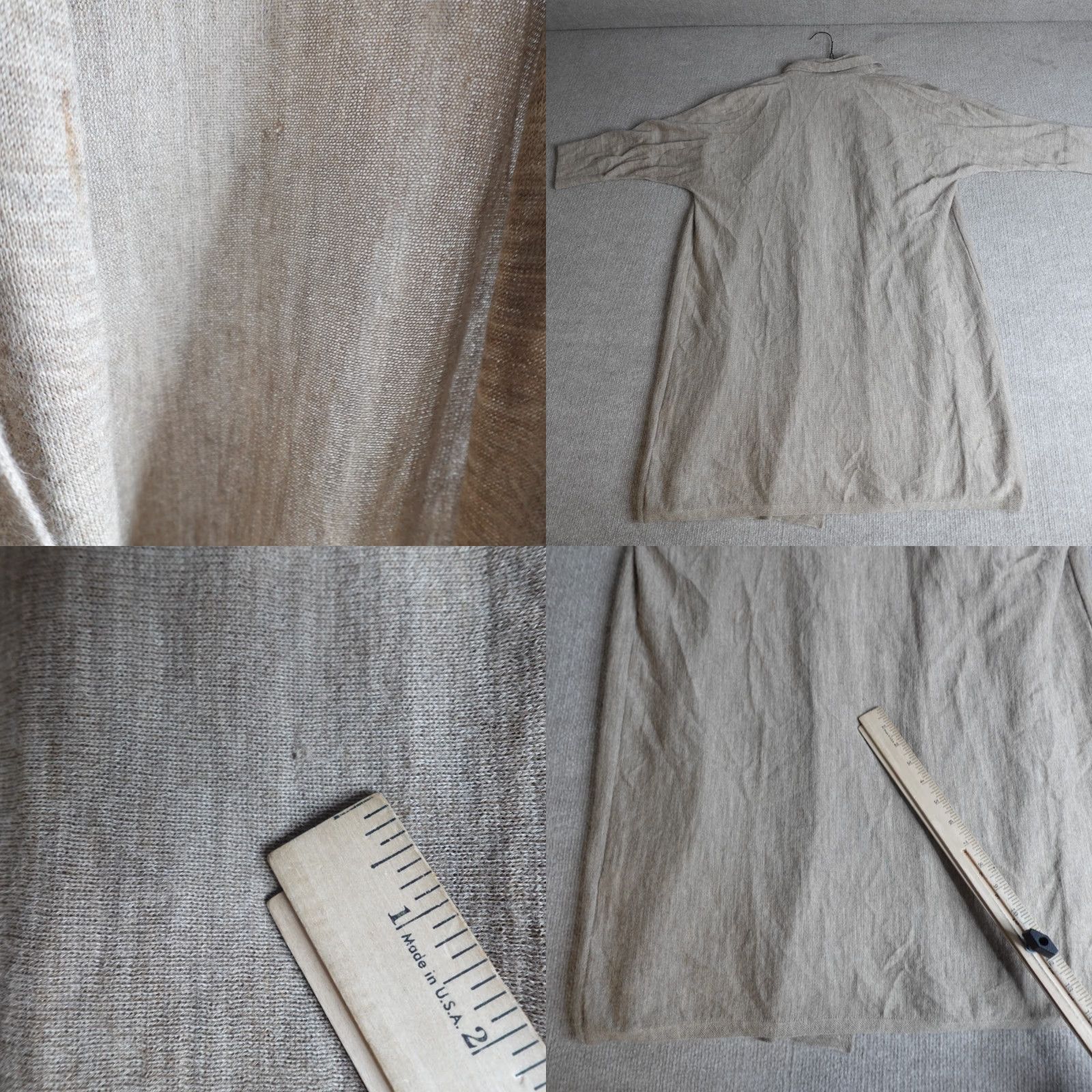 Eileen Fisher Eileen Fisher Womens Sweater Cardigan M Beige Alpaca Open Front Knit Season: Winter, Fall, Spring Womens Size M / US 6-8 / IT 42-44 - 9 Thumbnail