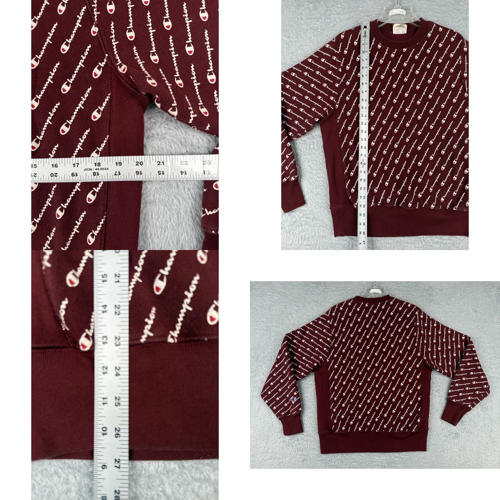 Champion Champion Sweater Bergundy Adult Medium Reverse Weave All Over Print Crew Neck Size US M / EU 48-50 / 2 - 8 Thumbnail