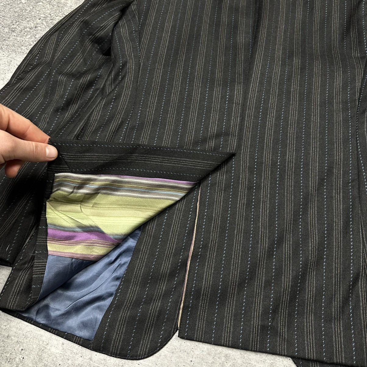 Designer × Etro Etro Milano Jacket Blazer Stripes Wool Lana Brown Men’s Size 48R - 17 Thumbnail