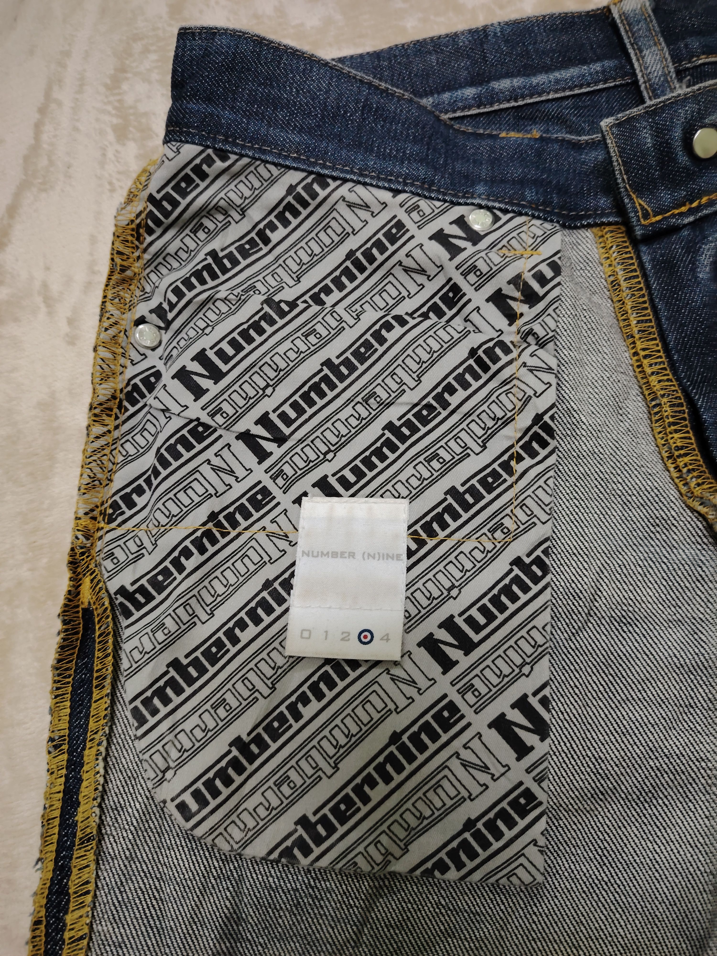 Japanese Brand Number Nine Archive Grunge Distressed Denim Jeans Size US 30 / EU 46 - 10 Thumbnail