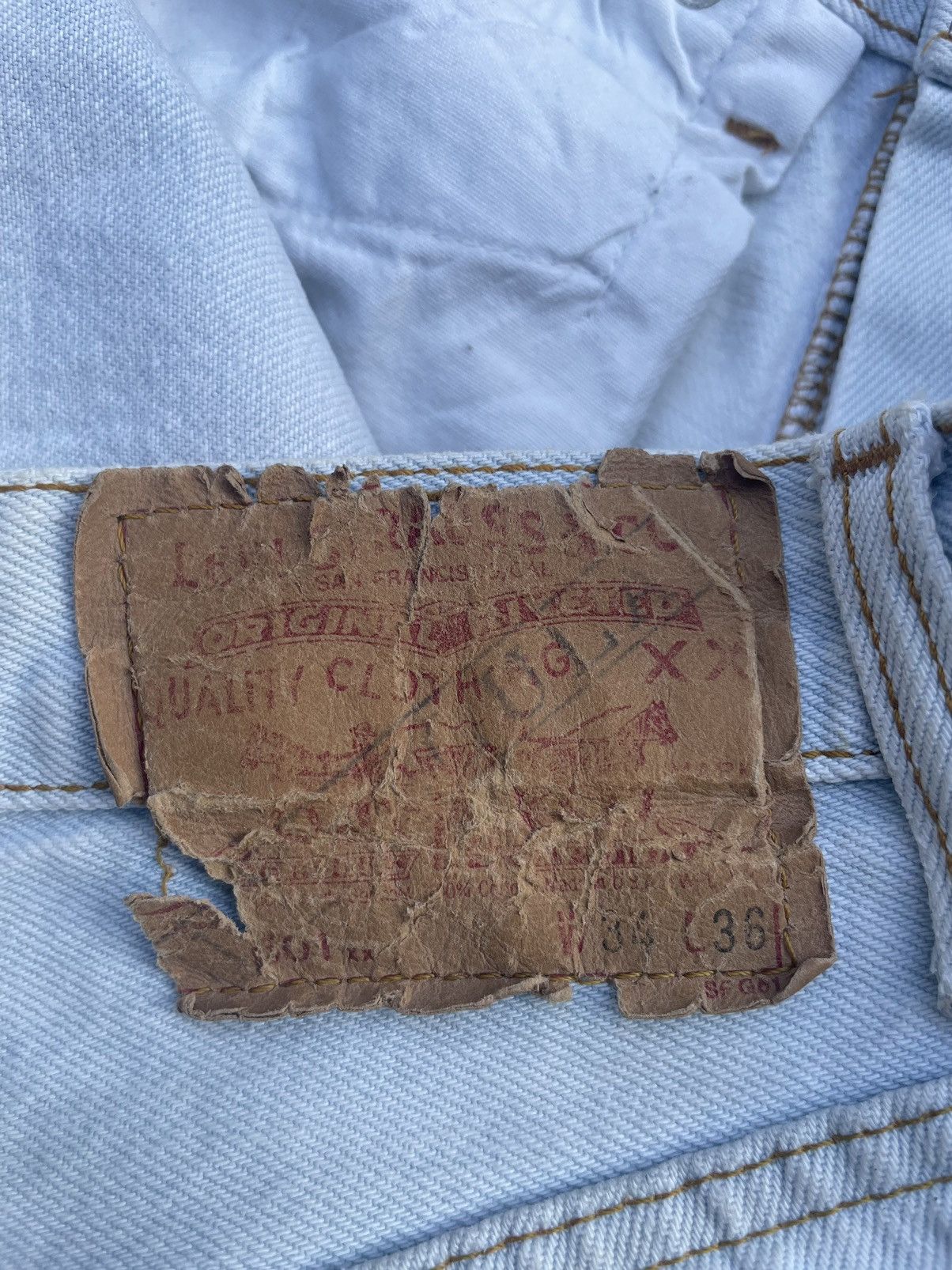 Levi's Vintage 1988 Levis 501 XX e Usa Faded Denim Size US 32 / EU 48 - 16 Thumbnail