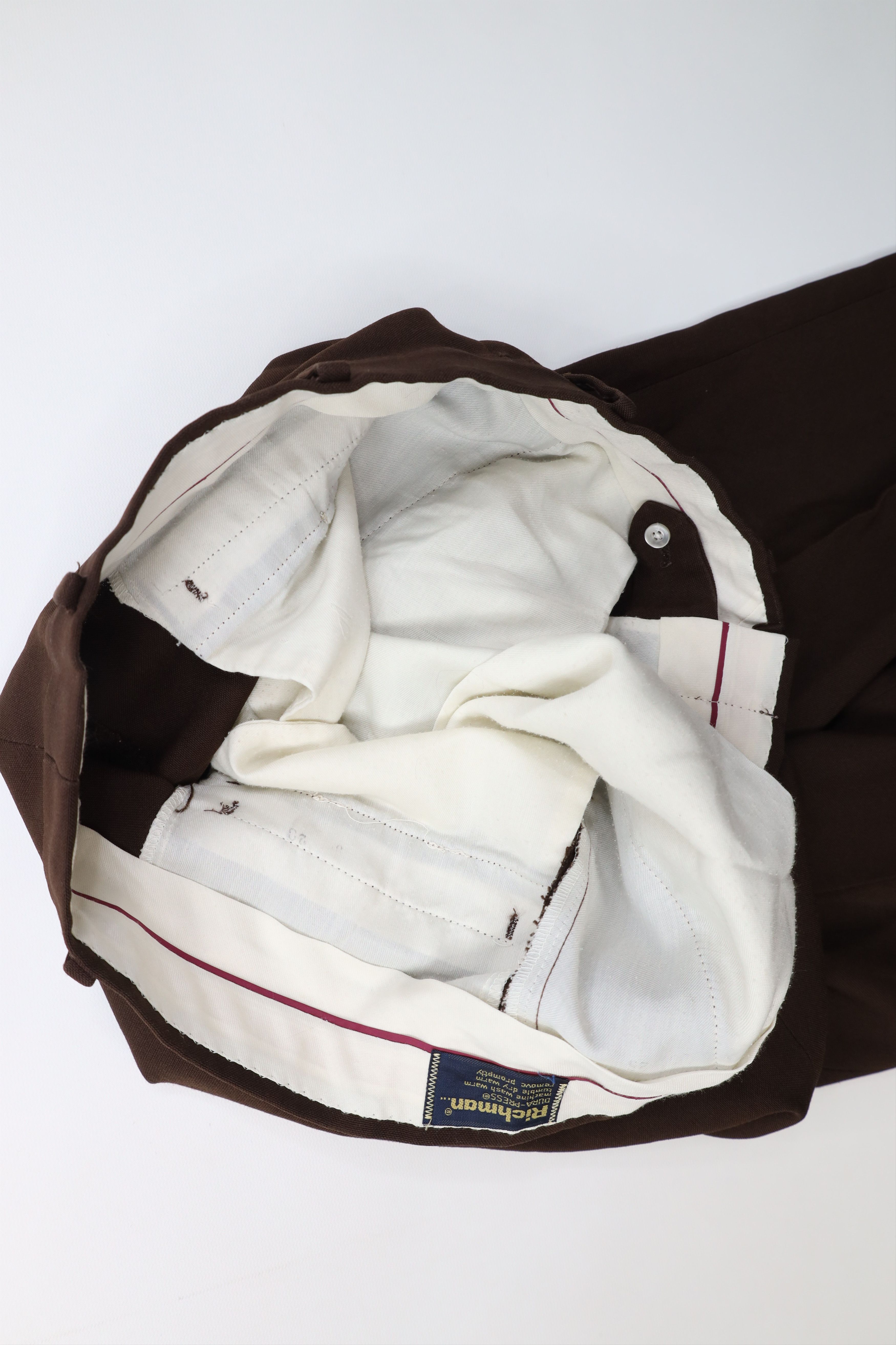 Vintage Vintage 70s Streetwear Flared Wide Leg Chino Pants Brown USA Size US 38 / EU 54 - 6 Thumbnail