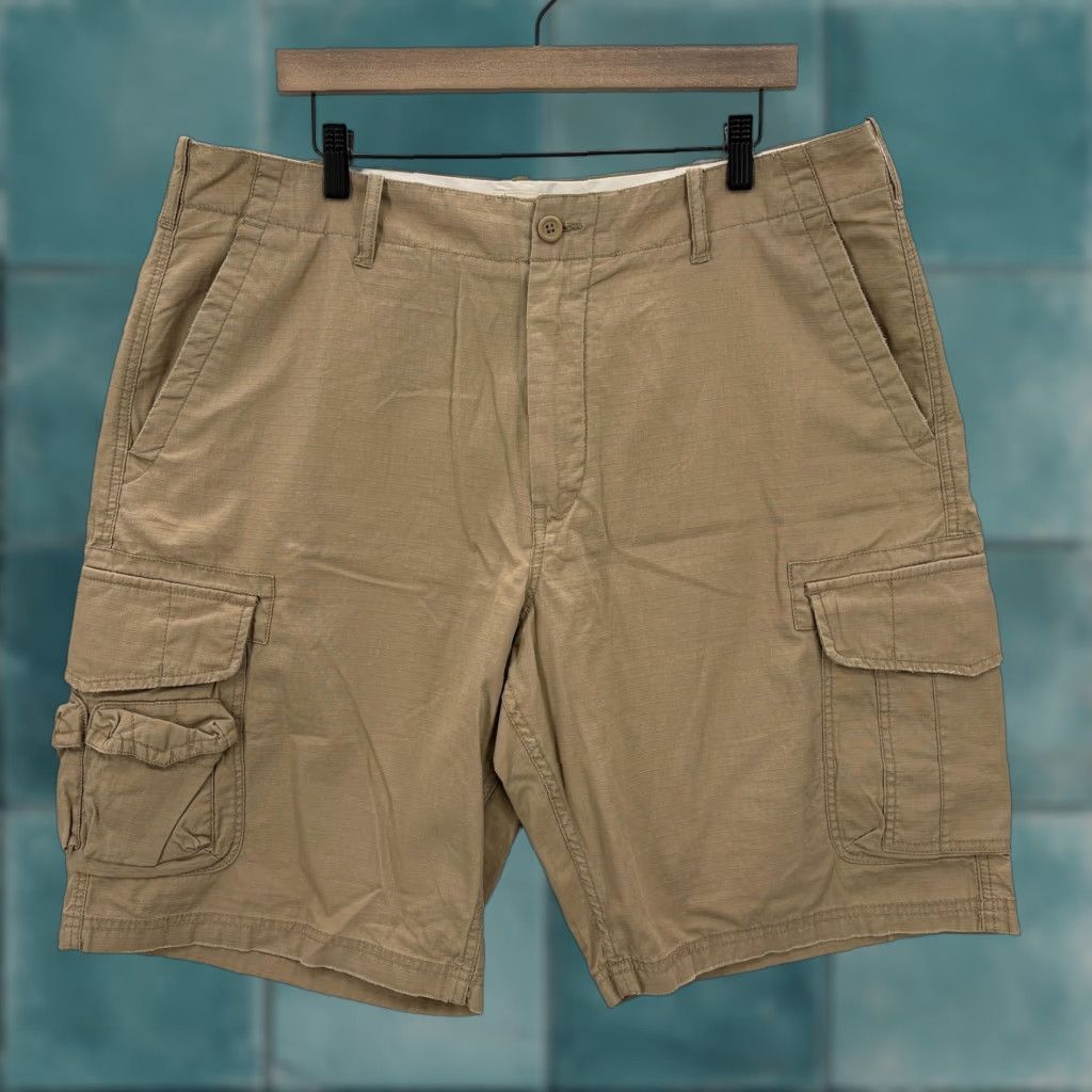 J.Crew J.Crew Cargo Shorts Mens 38 Beige Ripstop Cotton 11 Inseam Utility Hiking NWT Size US 38 / EU 54 - 1 Thumbnail