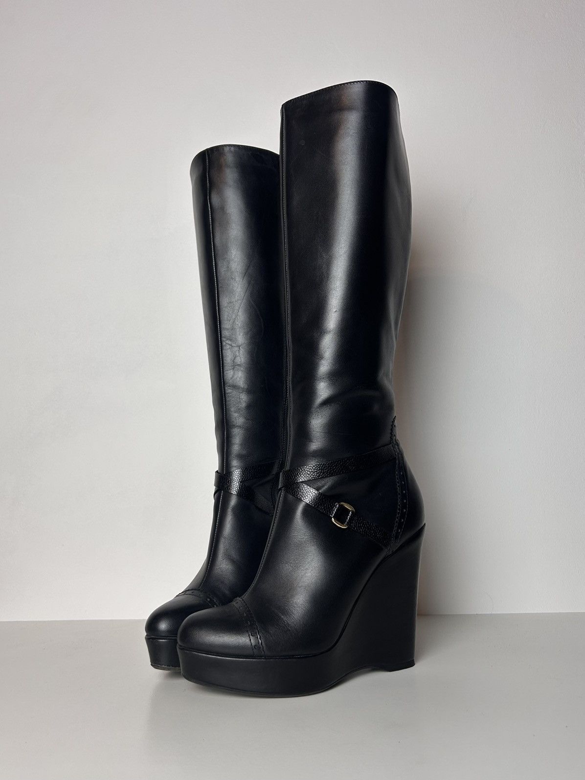 Other Insane wedge leather boots Size US 8 / IT 38 - 3 Thumbnail