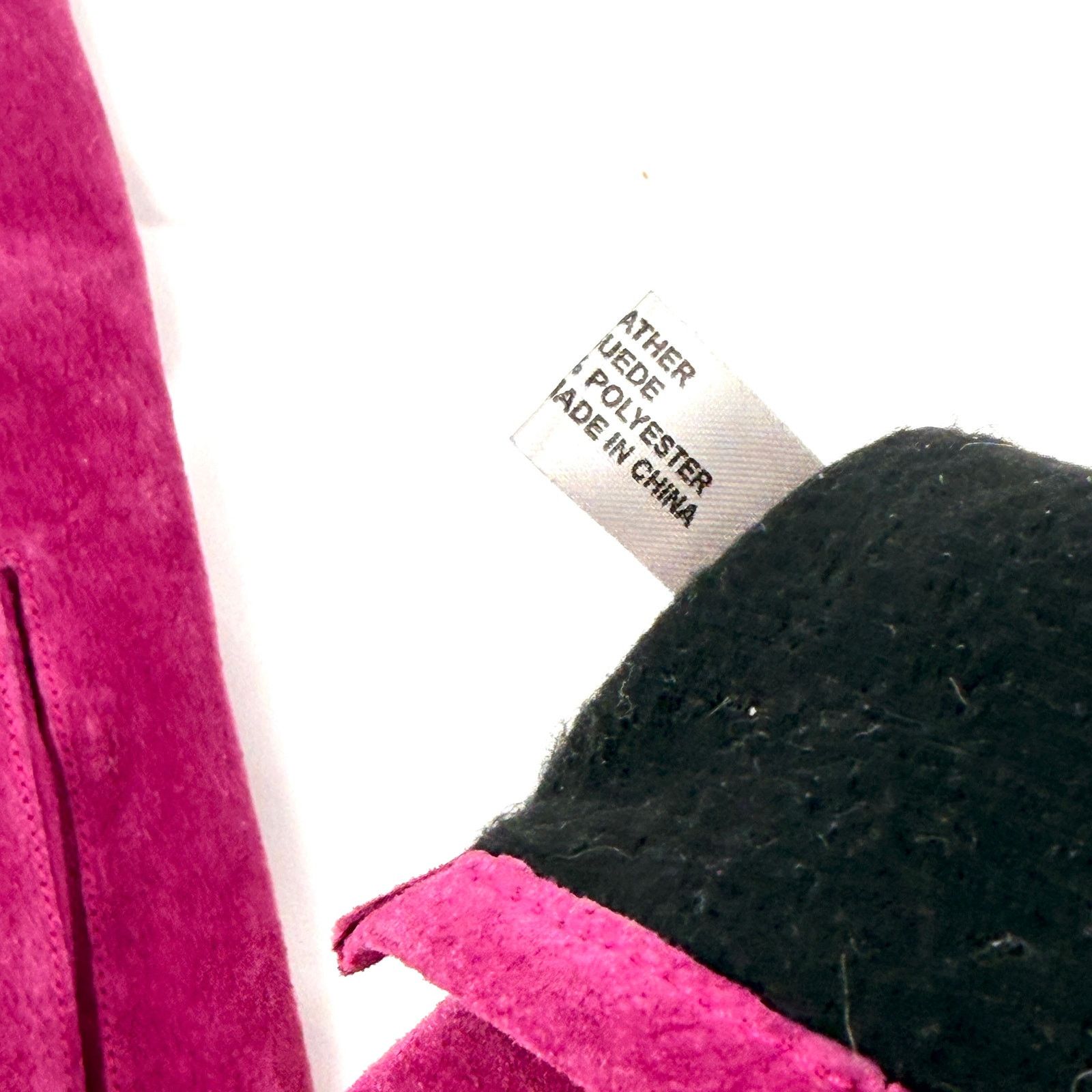 Vintage Vintage Y2K Magenta Pink Genuine Leather Suede Lined Gloves Size ONE SIZE - 6 Thumbnail