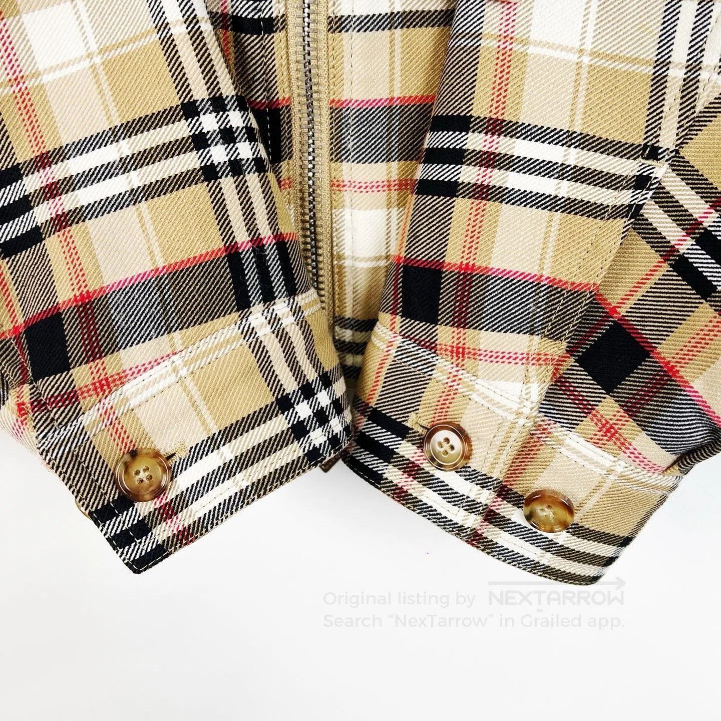 Burberry Burberry Classic Check Embroidered Wool Coat. Size US M / EU 48-50 / 2 - 5 Thumbnail
