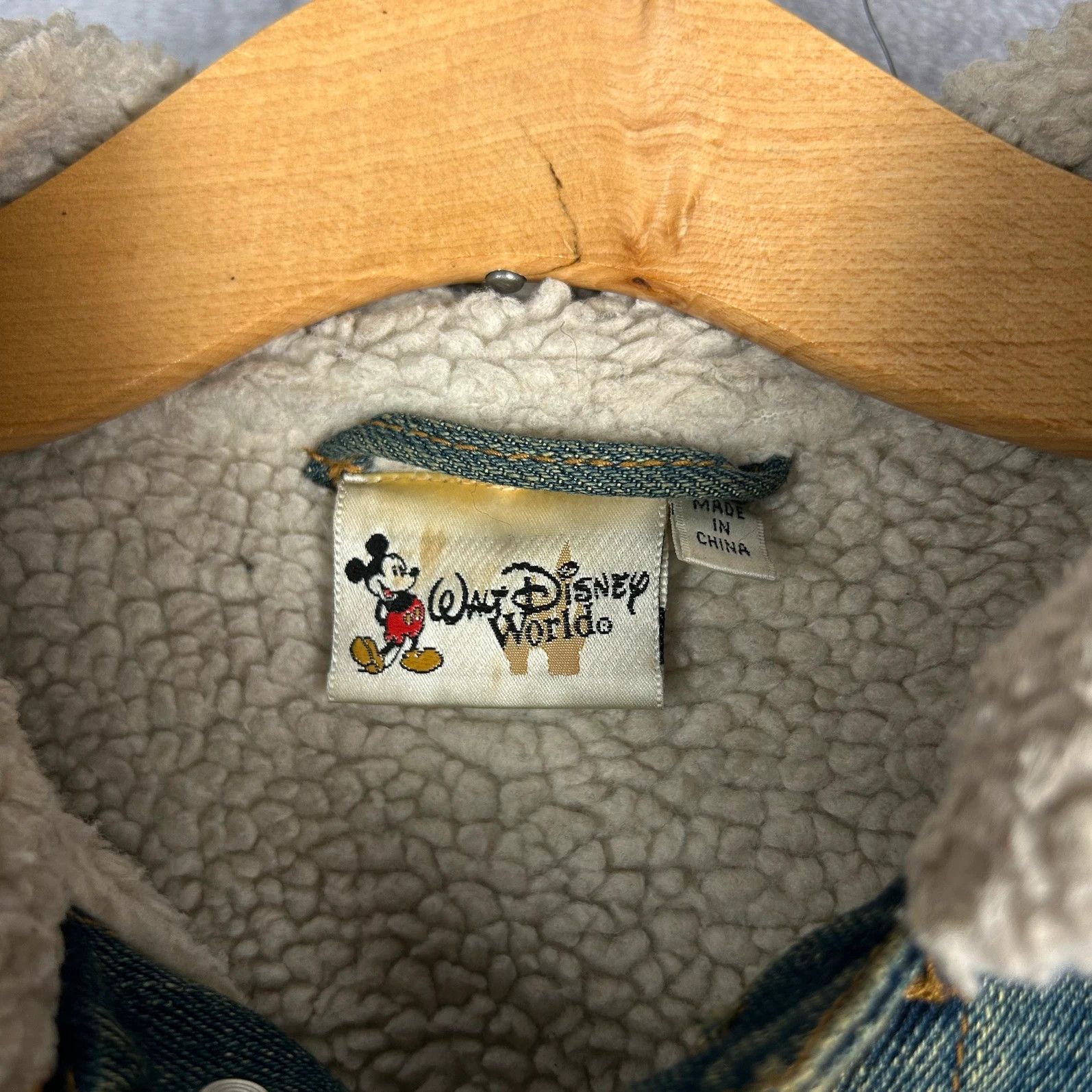 Disney Disney Jacket denim Sherpa duży Mickey big logo print Size US S / EU 44-46 / 1 - 6 Thumbnail