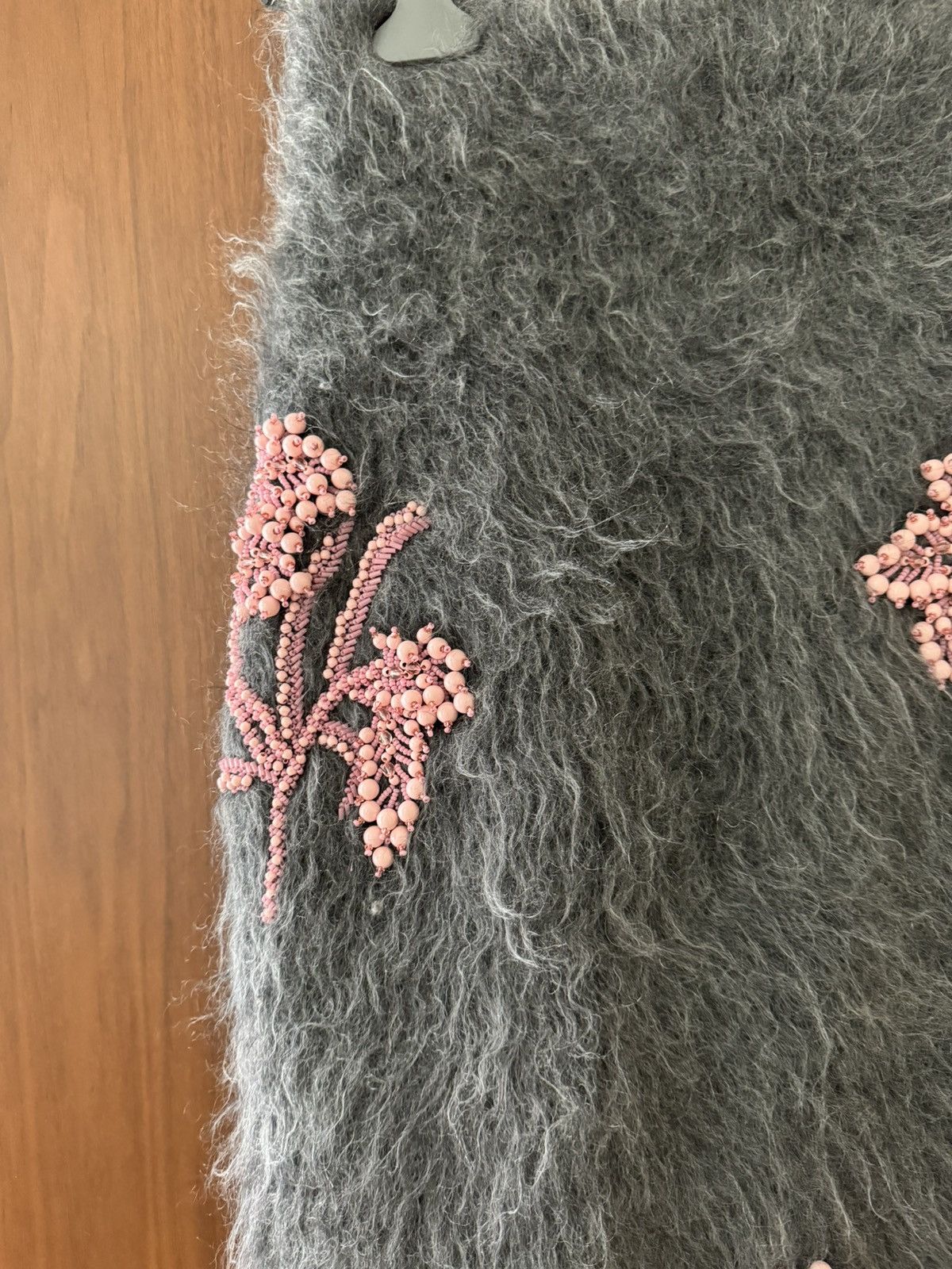 Prada Prada F/W 2017 Beaded Mohair Skirt Size 27" / US 4 / IT 40 - 3 Thumbnail