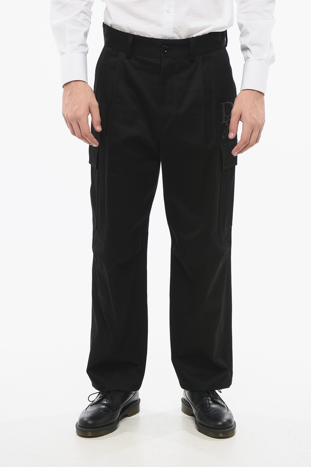 Dolce & Gabbana og1mm0825 Single-Pleated Cargo Pant in Balck Size US 30 / EU 46 - 1 Thumbnail