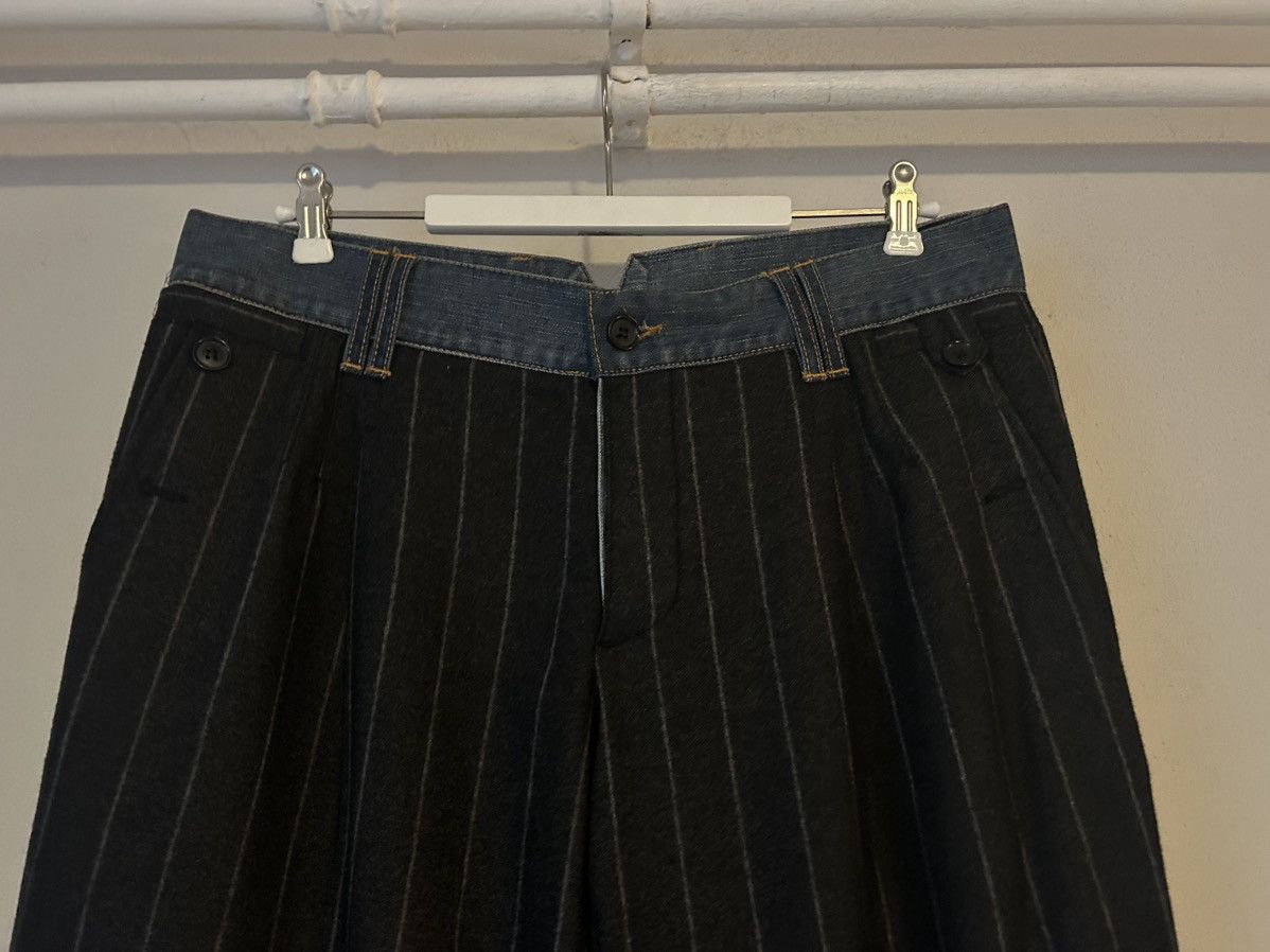 Dolce & Gabbana Pinstripe Wool Trousers with Denim Accents - Size 50 Size US 34 / EU 50 - 3 Thumbnail