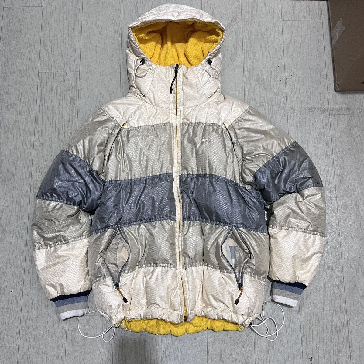 ジャケット・アウター 00s nike reversible onepoint down jacket Nike Vintage Reversible Puffer Jacket Mens M Coat Green