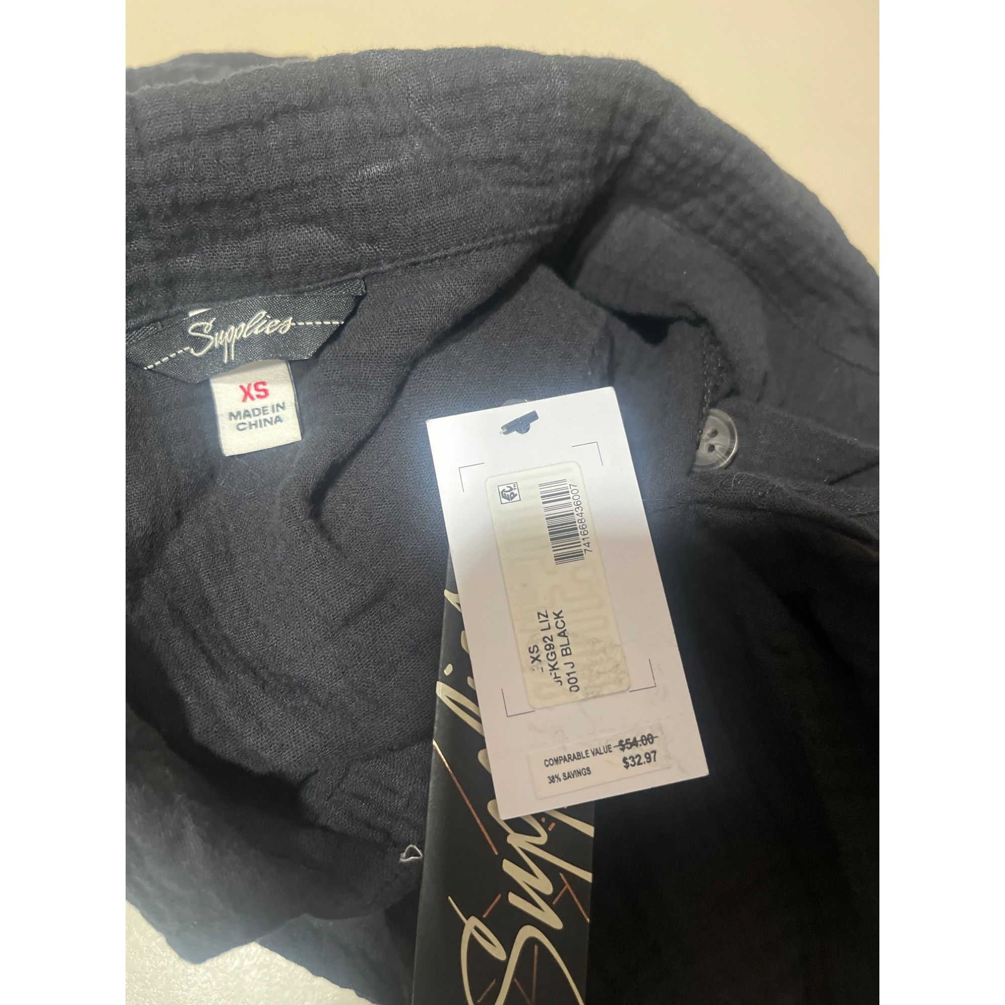 UNIONBAY Supplies by UNIONBAY Crinkle Gauze Button Front Shirt Jacket Size XS / US 0-2 / IT 36-38 - 7 Thumbnail