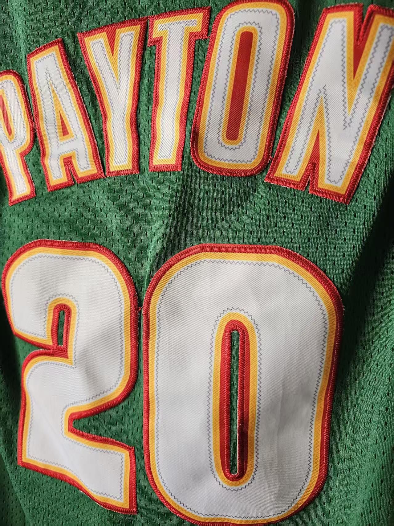 NBA Seattle Supersonics 20 Gary Payton Jersey Stitched Green Size US M / EU 48-50 / 2 - 3 Thumbnail