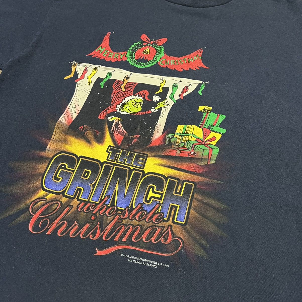 Tultex × Vintage Vintage 90s Grinch Who Stole Christmas Promo Movie T shirt Size US XL / EU 56 / 4 - 3 Thumbnail
